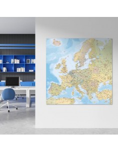 Mappa dell'Europa Stradale - PANNELLO 120x120 cm 2