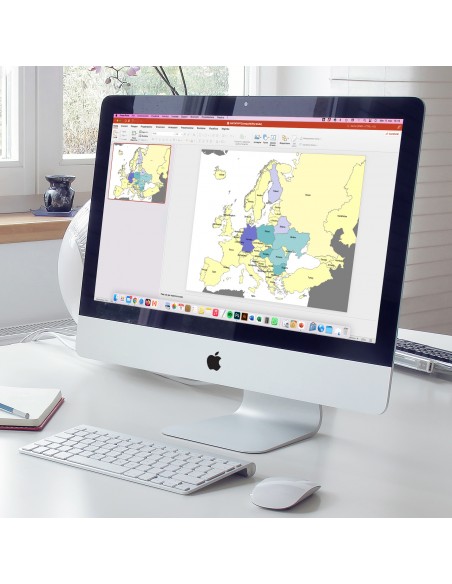 Mappa degli stati d'Europa PowerPoint