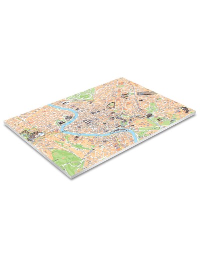 Mappa di Roma su Block Notes A3