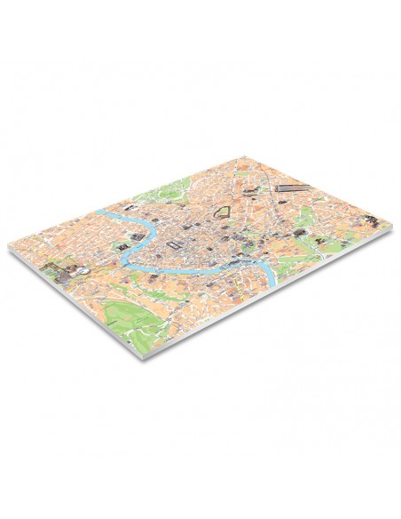 Mappa di Roma su Block Notes A3