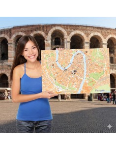 Mappa di Verona su Block Notes A3