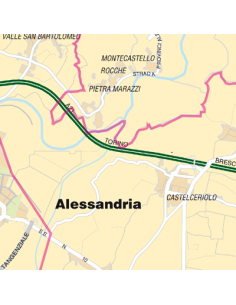 Mappa di Alessandria jpg 1:100.000 con CAP