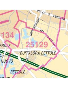 Mappa di Brescia jpg 1:100.000 con CAP 2