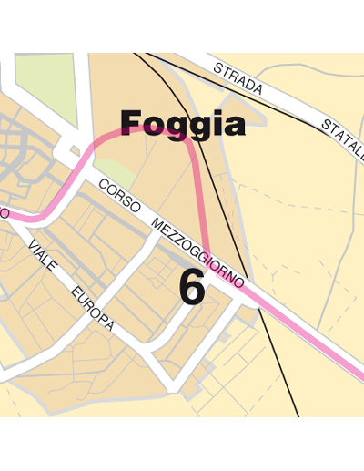 Mappa di Foggia jpg 1:100.000 con CAP