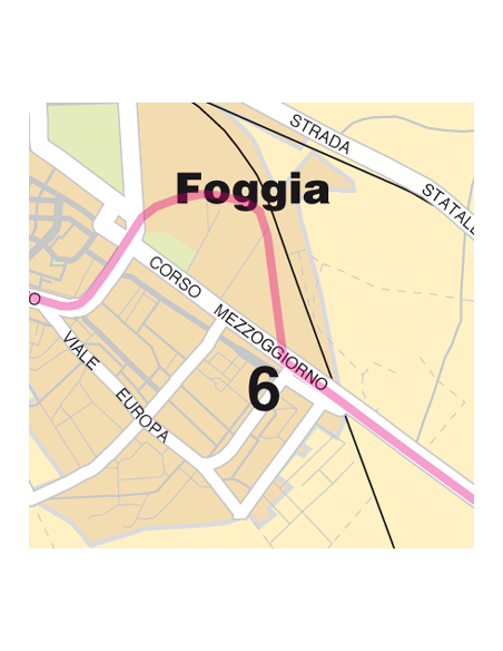Mappa di Foggia jpg 1:100.000 con CAP
