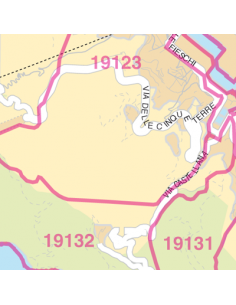 Mappa di La Spezia jpg 1:100.000 con CAP