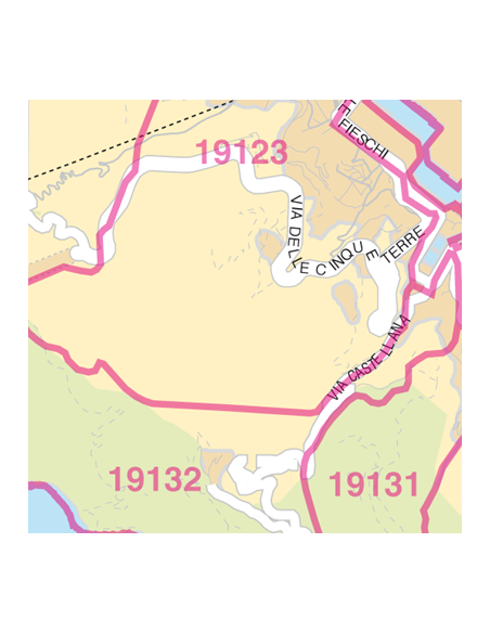 Mappa di La Spezia jpg 1:100.000 con CAP