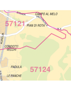 Mappa di Livorno jpg 1:100.000 con CAP