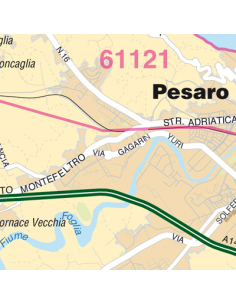 Mappa di Pesaro jpg 1:100.000 con CAP