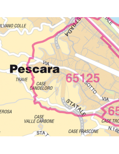 Mappa di Pescara jpg 1:100.000 con CAP 2