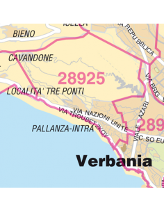 Mappa di Verbania jpg 1:100.000 con CAP