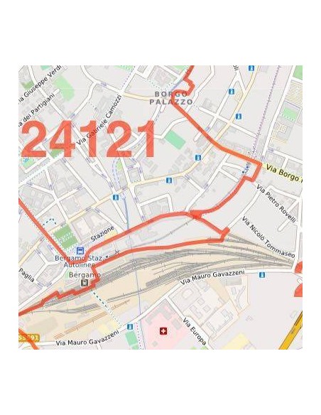 Mappa dei cap di Bergamo jpg