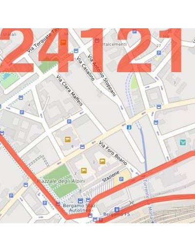 Mappa dei cap di Bergamo jpg