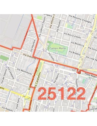 Mappa dei cap di Brescia jpg