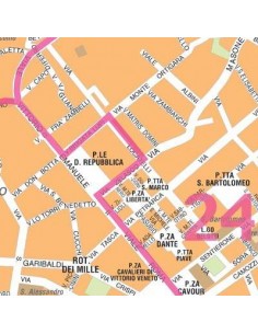 Mappa di Bergamo jpg 1:10.000 con CAP 2