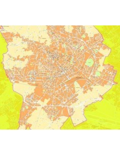 Mappa di Bergamo jpg 1:10.000 con CAP