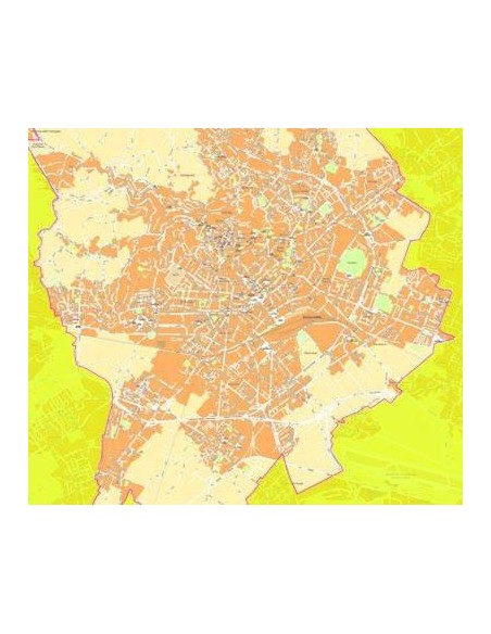 Mappa di Bergamo jpg 1:10.000 con CAP