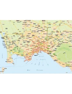 Mappa di Napoli jpg 1:100.000 con CAP