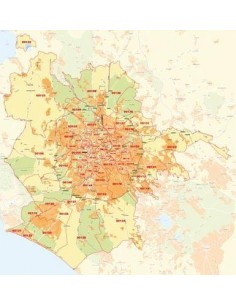 Mappa dei CAP di Roma comune jpeg 1:100.000