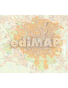 Mappa di Milano jpg 1:35.000 con CAP 2