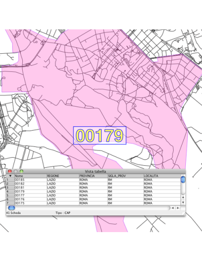 Carte dei CAP delle 41 città ShapeFile