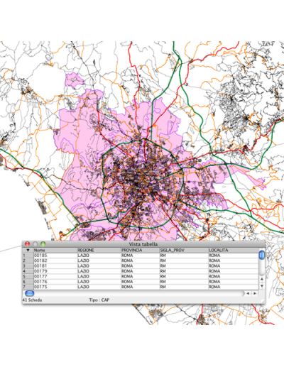 Carte dei CAP delle 41 città ShapeFile