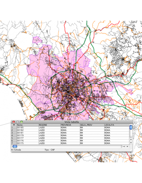 Carte dei CAP delle 41 città ShapeFile