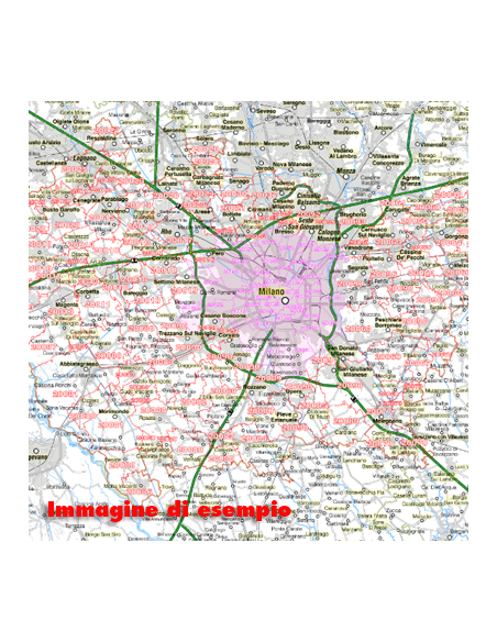 Carta stradale con CAP d'Italia scala 1:300.000 jpg