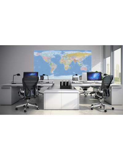 Mappa del Mondo (Natural) - PANNELLO 200 x 100 cm