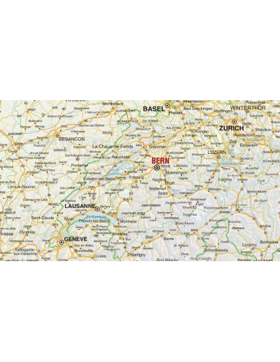 Mappa dell'Europa Stradale - PANNELLO 300x170 cm