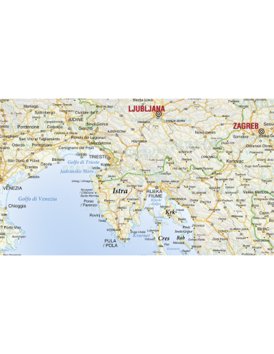 Mappa dell'Europa Stradale - PANNELLO 300x170 cm