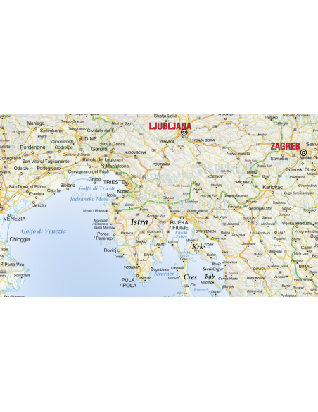 Mappa dell'Europa Stradale - PANNELLO 300x170 cm