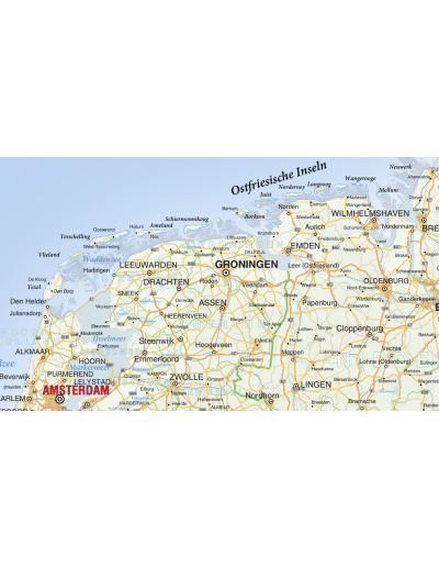 Mappa dell'Europa Stradale - PANNELLO 300x170 cm