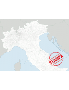 Mappa dei Comuni del Nord Italia - PANNELLO 200x270 cm