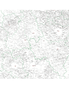 Mappa dei Comuni del Nord Italia - PANNELLO 200x270 cm 2