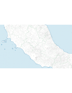 Mappa dei Comuni del Sud Italia - PANNELLO 200x270 cm 2