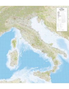 Mappa dell'Italia Stradale - PANNELLO 120x135 cm