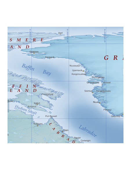 Mappa del Mondo (Hypsometric) - PANNELLO 200 x 100 cm