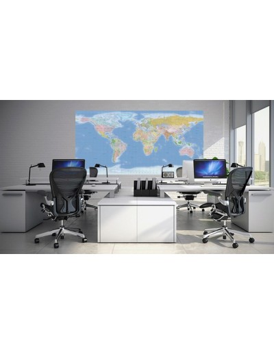 Mappa del Mondo (Hypsometric) - PANNELLO 200 x...