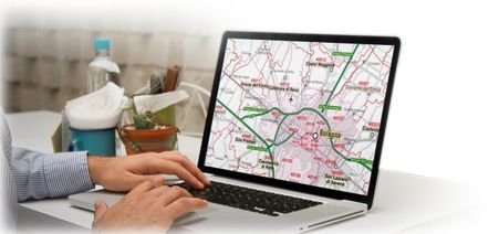 mappa stradale con CAP